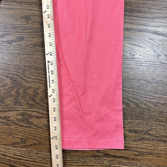 Vineyard Vines Breaker Pant Mens 36x30 Pink Lightweight Straight Leg Flat Front - Picture 9 of 12
